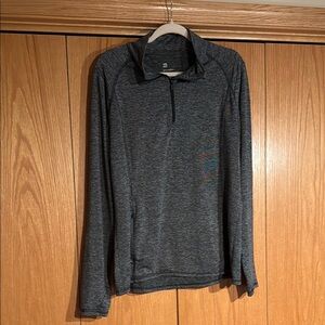 All in Motion Gray Quarter-Zip Top
